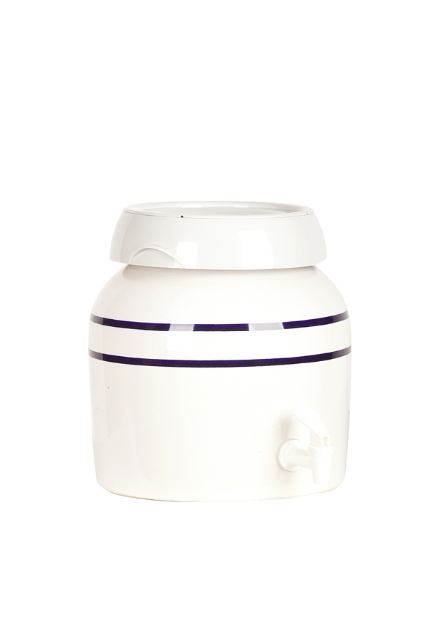 KERAMICKÝ VÝDEJNÍK, MODRÝ PRUHY